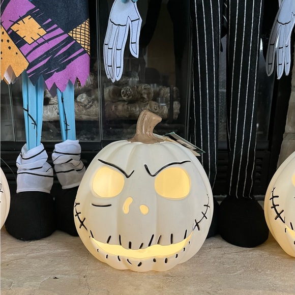 Nightmare Before Christmas Disney Jack Skellington Light Up Pumpkin Head 10"Ht - Picture 6 of 6